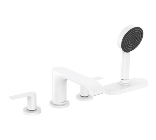 Смеситель на борт ванны Hansgrohe Vivenis на 4 отверстия с sBox матовый белый 75444700