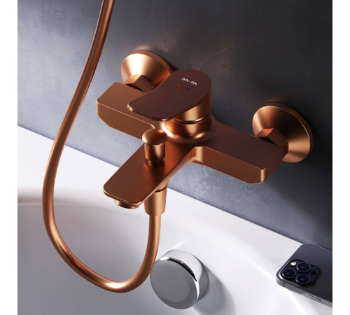 Смеситель для ванны и душа AM.PM X-Joy розовое золото F85A10044
