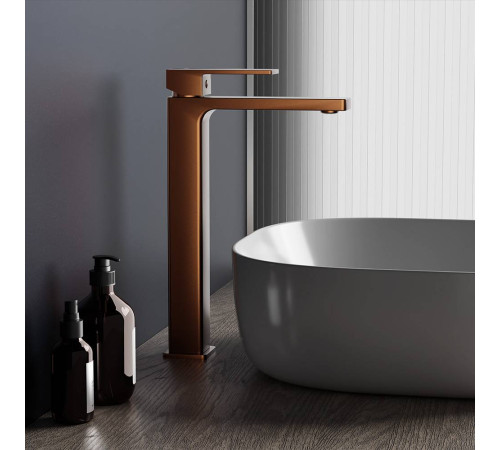 Смеситель для раковины AM.PM Gala высокий излив розовое золото 530250500