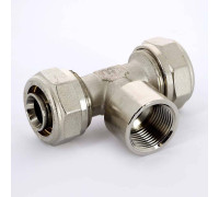 Тройник обжимной Uni-Fitt никелированный 26х1х26 ВР 667N8480