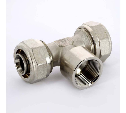 Тройник обжимной Uni-Fitt никелированный 26х1х26 ВР 667N8480