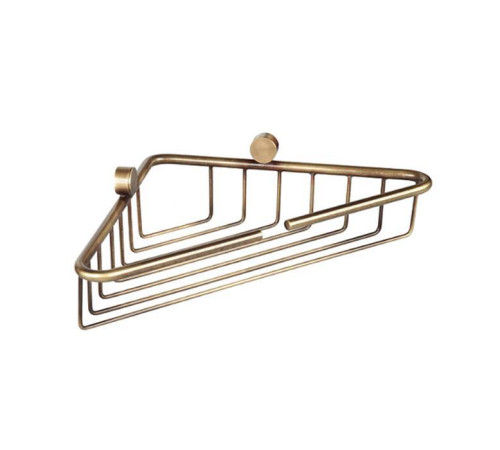 Полка-решетка для ванной угловая TW Bristol 534 подвесная 21x21x5 см бронза TWBR534br