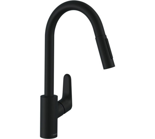 Смеситель для кухни Hansgrohe Focus M41 240 с вытяжным душем 2jet матовый черный 31815670