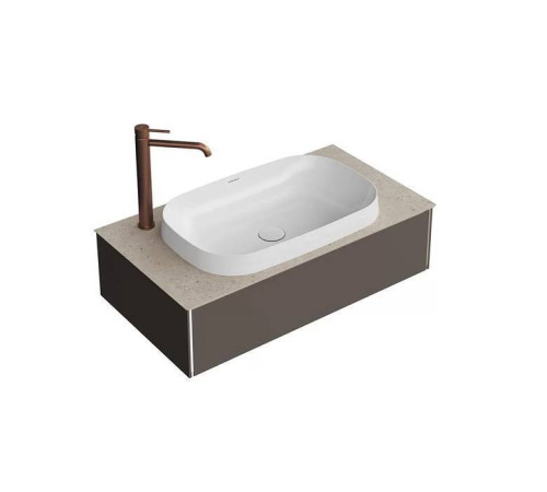 Тумба под раковину подвесная Kerama Marazzi Magica 88.4х48.5х22 см 1 ящик вечерний серый матовый MA.90.1/EGR.M