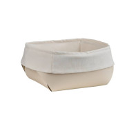 Корзина для хлеба ADJ 20x20x9 см панна котта/белый 0037.16/10