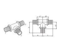 Тройник REHAU RAUPEX/RAUTHERMEX SDR 11 25-20-25 LX 11690531001
