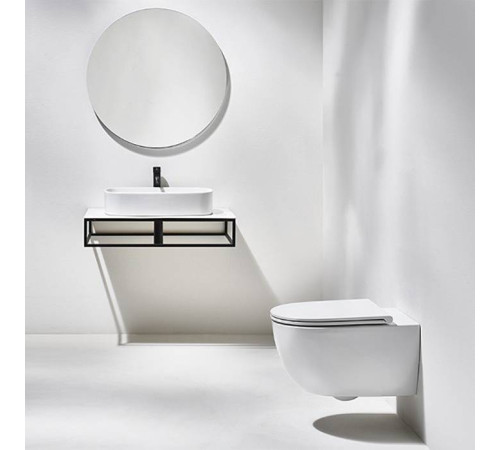 Унитаз подвесной Simas Trevi 56х37 см безободковый белый матовый TRV18 bi matt