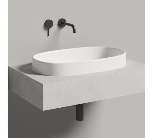 Раковина встраиваемая сверху Salini Greca 64.5х38.5х16.8 см S-Stone белый матовый 1803201M