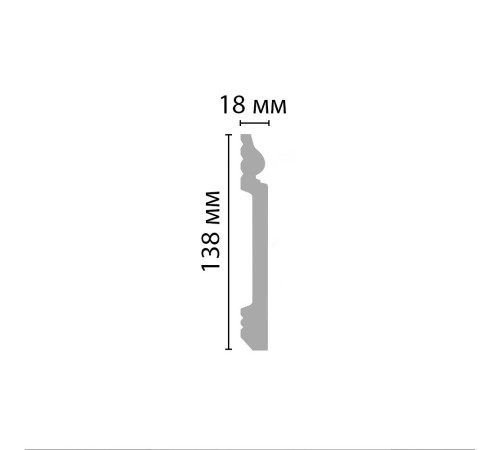 Плинтус напольный DECOMASTER D118 ДМ 138х18х2000 мм D118 ДМ