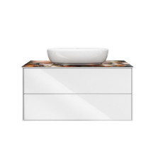 Тумба под раковину Kerama Marazzi PLAZA Modern 100 подвесная 2 ящика белая PLB.M.100.2\WHT