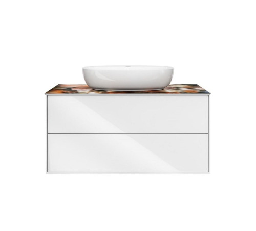 Тумба под раковину Kerama Marazzi PLAZA Modern 100 подвесная 2 ящика белая PLB.M.100.2\WHT