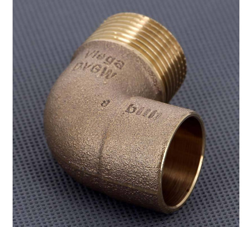 Угол 90° бронзовый Viega пайка-НР 28х1 149970