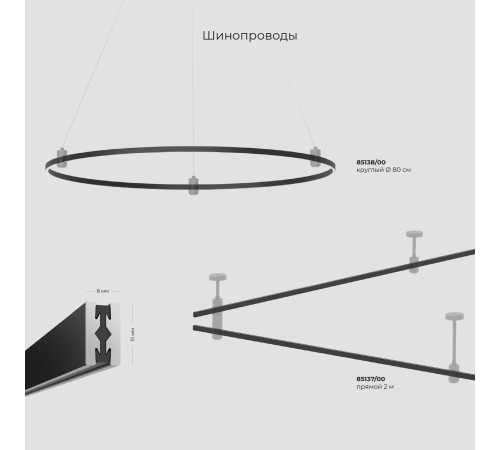 Esthetic Magnetic Трековый светильник 10W 3000K (чёрный) 85125/01
