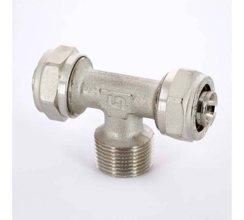 Тройник обжимной Uni-Fitt никелированный 20x1/2x20 наружная резьба 668N7270