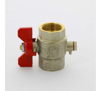 Кран шаровой Tiemme ВВ 1 дюйм с отверстием для термометра 2980008