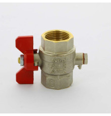 Кран шаровой Tiemme ВВ 1 дюйм с отверстием для термометра 2980008