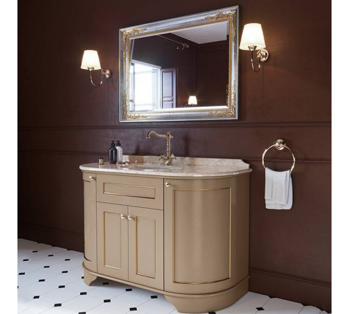 Комплект мебели Tiffany World York Nuovo 130 см напольный Pennellato Oro мрамор Diano YOR4130-PO/S53bi/YORM130-1/DNR/h2/1F