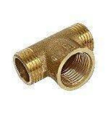 Тройник равнопроходной Metalit 1/2 НВН латунь EBF0912