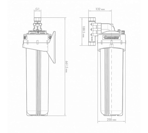 Корпус магистрального фильтра Джилекс Big Blue 20 1 9060