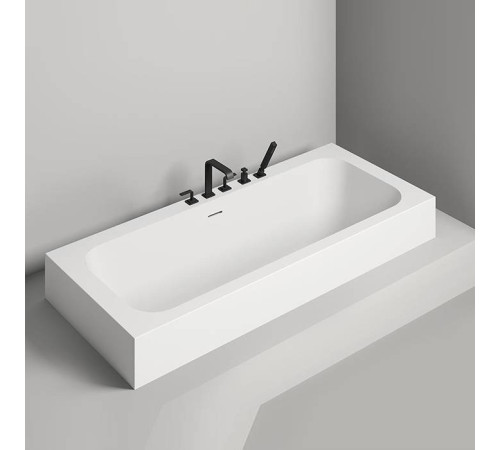 Ванна встраиваемая на ножках Salini Orlanda Axis 180х80х60 см UpDown S-Stone белый матовый 103322M