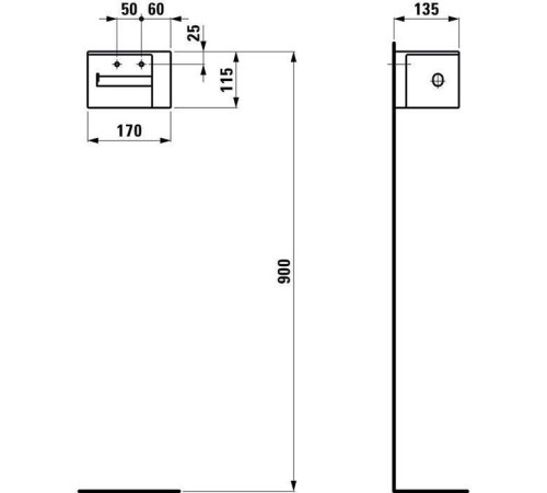 Держатель для туалетной бумаги Laufen Val Sx белый 8.7228.1.000.000.1