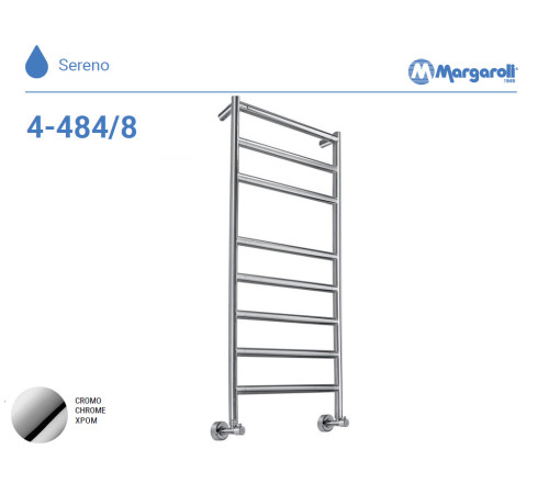 Полотенцесушитель водяной Margaroli 484/8 Chrome 44844708CRN