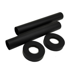 Комплект декоративных трубок SR Rubinetterie L160 x Ø18-20-1/2 чёрный матовый 0491-1500V16S