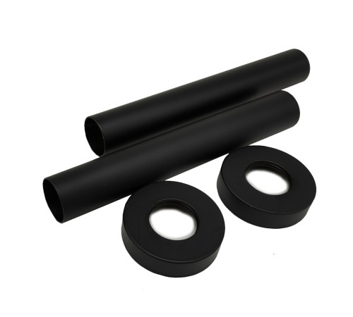 Комплект декоративных трубок SR Rubinetterie L160 x Ø18-20-1/2 чёрный матовый 0491-1500V16S