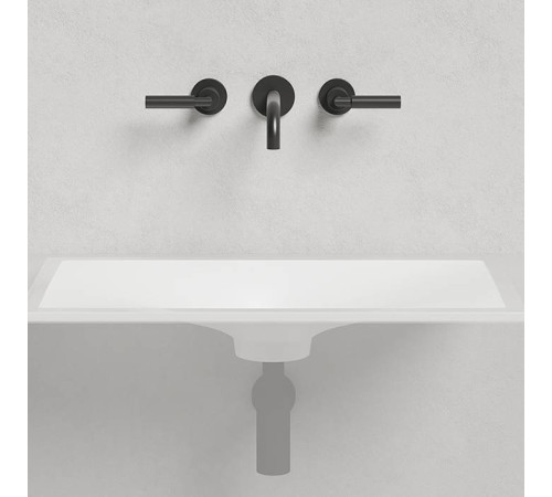 Раковина врезная снизу Salini Marea 70х40х12 см с переливом S-Stone белый матовый 1802213M