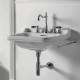 Раковина Kerasan Waldorf 80х55 см 1 отверстие керамическая белый/хром 4141K1bi/cr*1