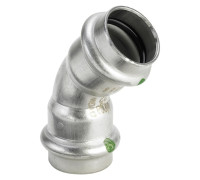 Угольник 45° Viega Sanpress Inox 15 мм пресс нержавеющая сталь 435776