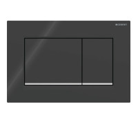 Клавиша смыва Geberit Sigma30 для двойного смыва квадратная черный/хром 115.883.KM.1