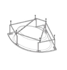 Монтажный комплект Roca Luna для акриловой ванны 170х115 см 24F185000