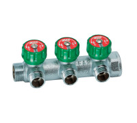 Коллектор регулирующий FAR 3/4х1/2 на 3 отвода межосевое расстояние 45 мм FK 3822 3412