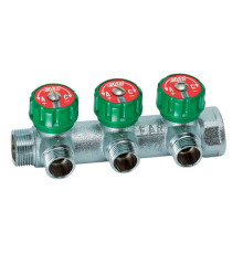 Коллектор регулирующий FAR 3/4х1/2 на 3 отвода межосевое расстояние 45 мм FK 3822 3412