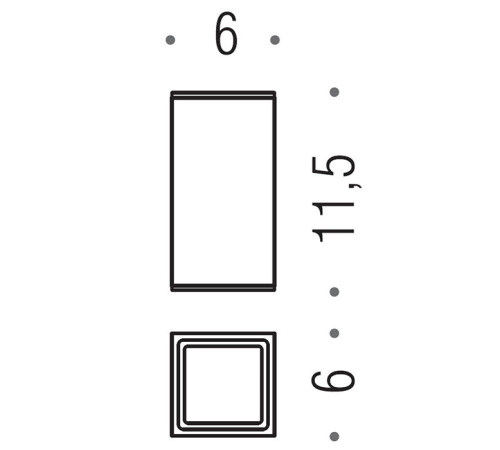 Стакан настольный Colombo Design MiniQ PVD нержавеющая сталь B1643.HPS1