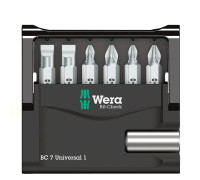 Набор бит с битодержателем Wera Mini-Check 7 Universal 1 7 предметов 056295