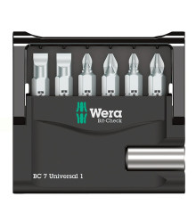 Набор бит с битодержателем Wera Mini-Check 7 Universal 1 7 предметов 056295