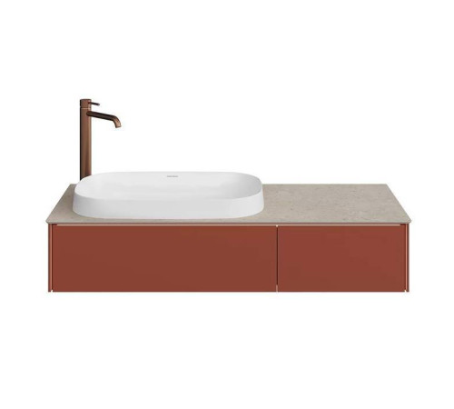 Тумба под раковину подвесная Kerama Marazzi Magica 115.4х48.5х22 см 2 ящика венецианский красный матовый MA.120.2/VR.M