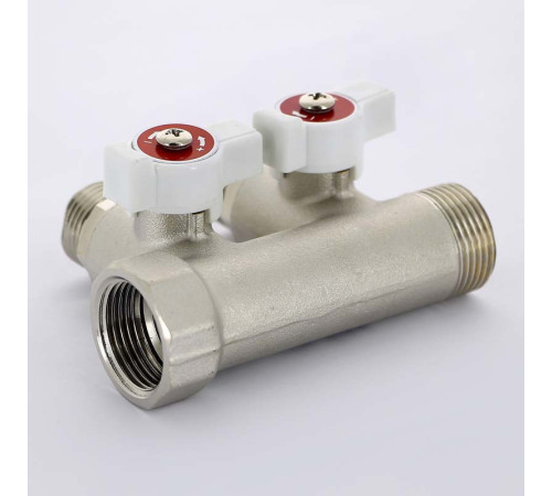 Коллектор с шаровыми кранами Uni-Fitt 3/4х1/2 2 выхода 40 мм 420N3220