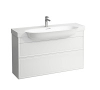 Тумба с раковиной Laufen New Classic 117.5x31.5x67.5 см подвесная 2 ящика белый глянцевый 8.1385.8.000.104.1/4.0605.2.085.631.1