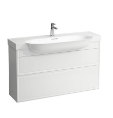 Тумба с раковиной Laufen New Classic 117.5x31.5x67.5 см подвесная 2 ящика белый глянцевый 8.1385.8.000.104.1/4.0605.2.085.631.1