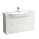 Тумба с раковиной Laufen New Classic 117.5x31.5x67.5 см подвесная 2 ящика белый глянцевый 8.1385.8.000.104.1/4.0605.2.085.631.1