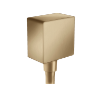 Шланговое подсоединение Hansgrohe FixFit Square шлифованная бронза 26455140