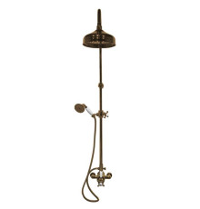 Душевая стойка Gattoni PD с термостатом верхним душем и лейкой бронза 4293/PDV0 / TSRE940V0.I