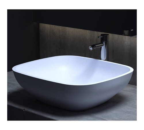 Раковина накладная Salini Gloria 49.5х44.5х15 см S-Stone белая матовая 1102208M