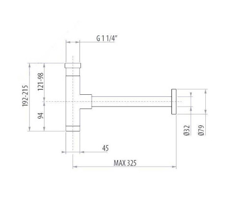 Сифон для раковины Gattoni Accessori 1 1/4 хром 0162/00C0