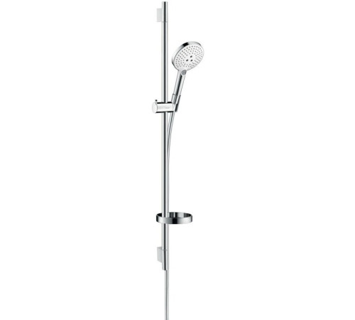 Душевой набор Hansgrohe Raindance Select S 120 3jet со штангой 90 см и мыльницей белый/хром 26631400