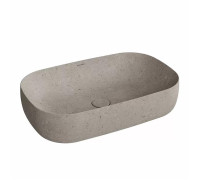 Раковина накладная Kerama Marazzi Magica 64.5х42 см без отверстия серый камень MA.wb.65\STG