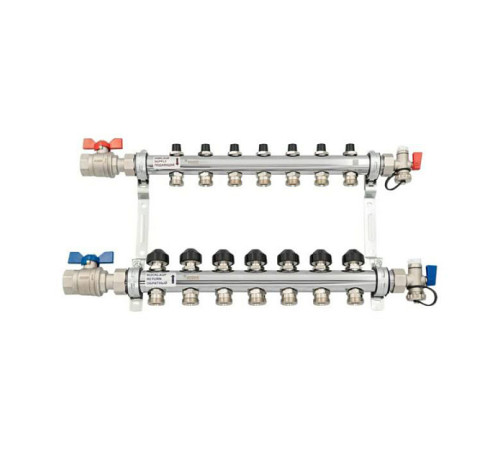 Комплект коллекторов REHAU HKV с балансировочными, термоклапанами и шаровыми кранами 7 выходов 1 x 3/4 12180713001